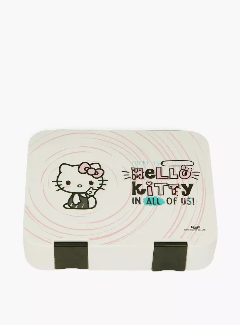 Sanrio Hello Kitty Print Bento Lunch Box for Girls with Clip Lock Lid