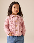 Pink Chunky Bobble Cardigan