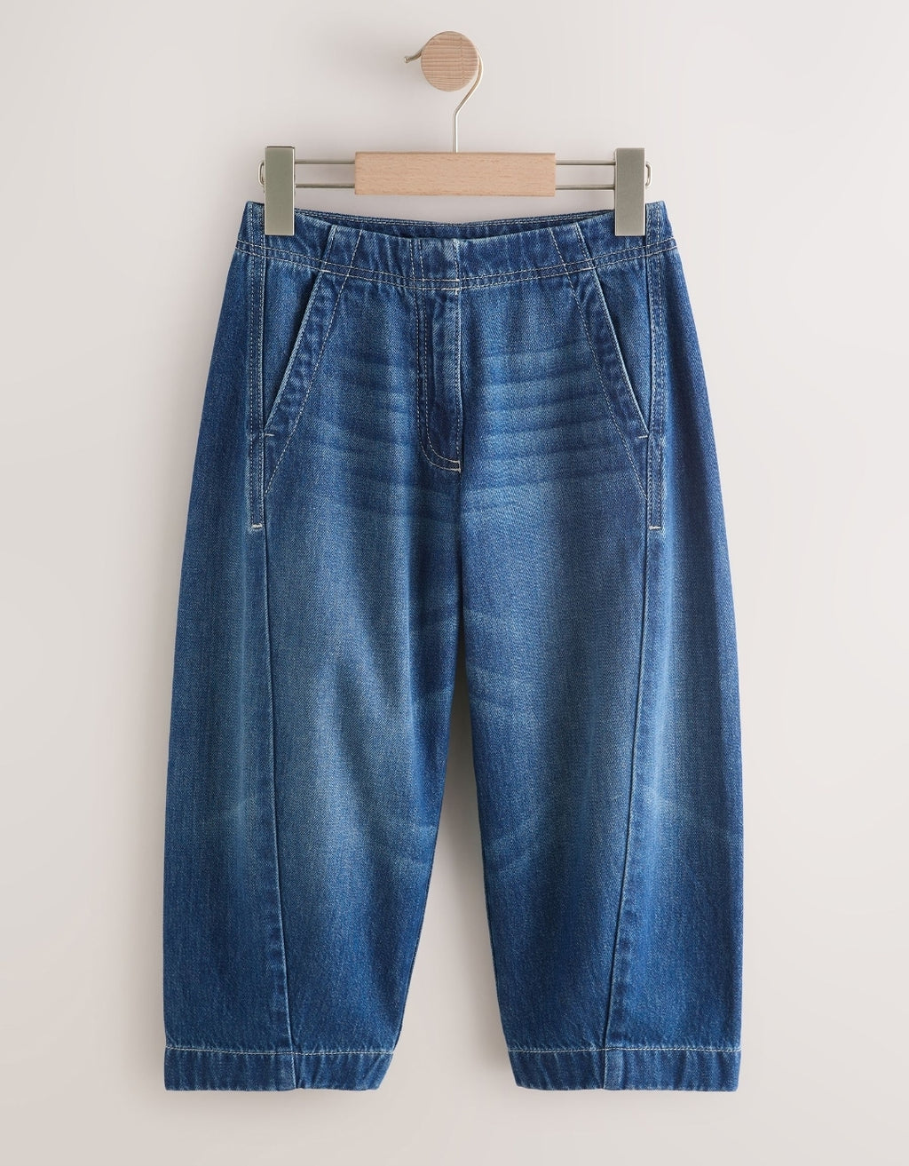 Dark Blue Barrel Jeans