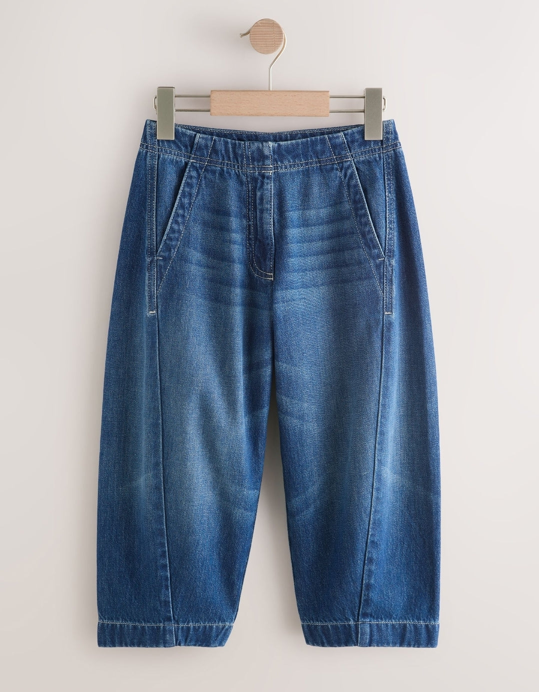 Dark Blue Barrel Jeans