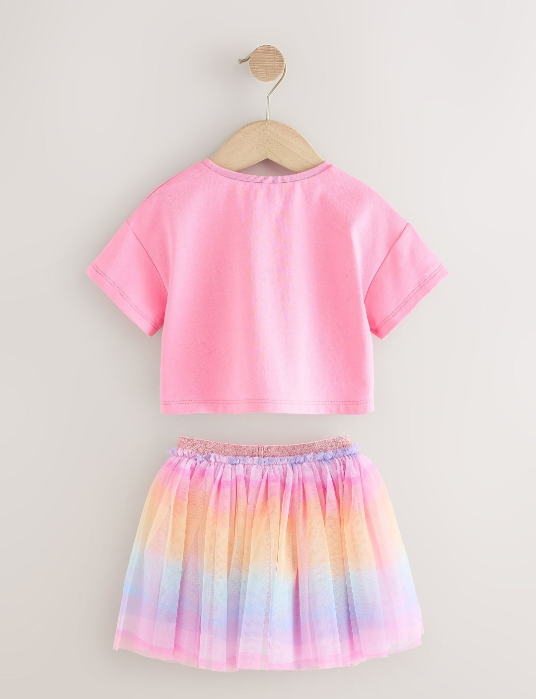 Rainbow/Pink Top and Tutu Skirt
Set