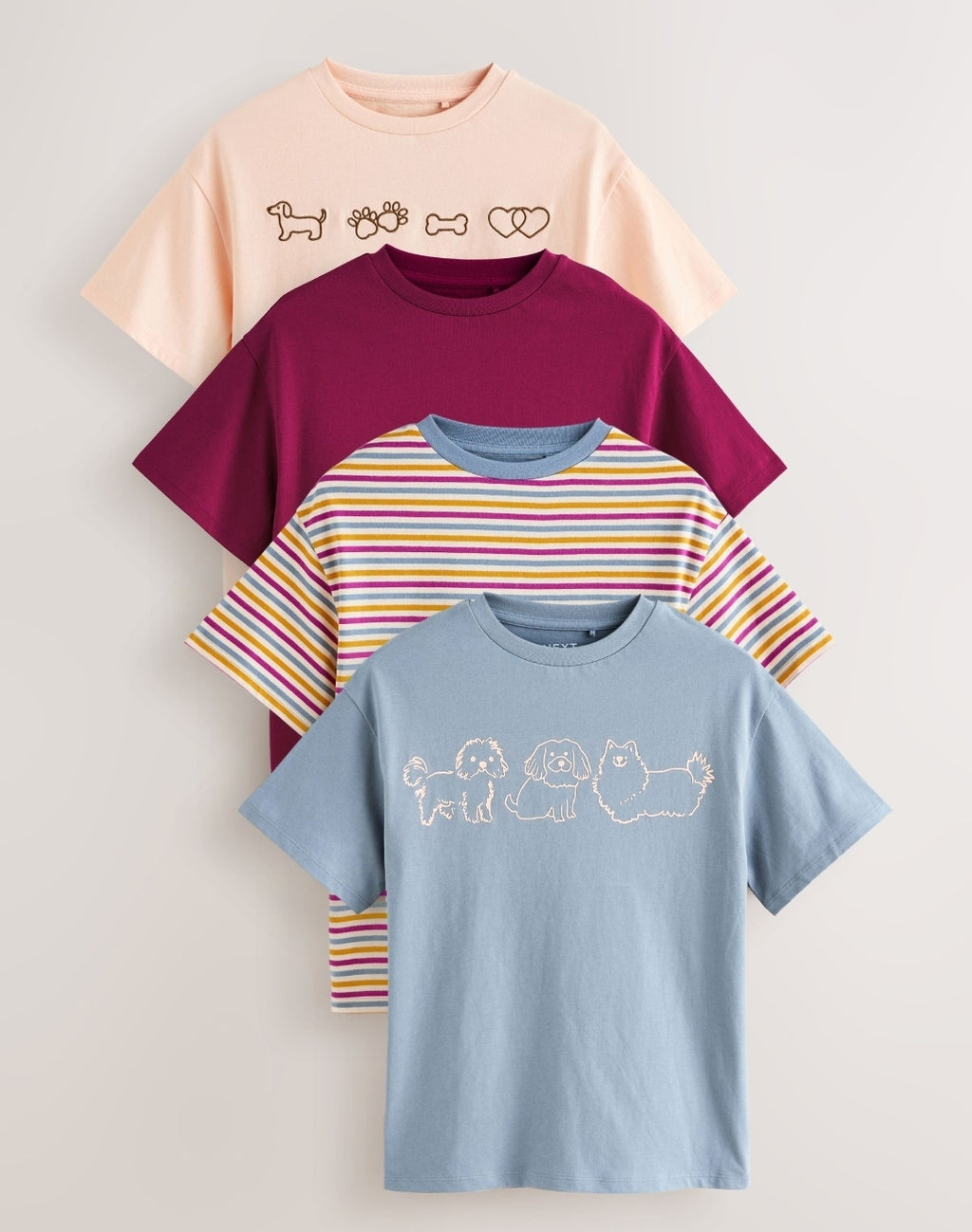 Dog Graphic Oversized Graphic
T-Shirts 4 Pack
