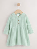Sage Green Knitted Baby Dress