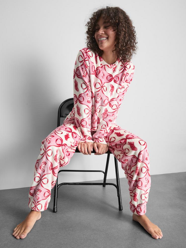 Primark Christmas Plush Long Sleeve Pyjamas