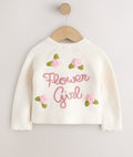 Ecru Flower Girl Occasion Cardigan