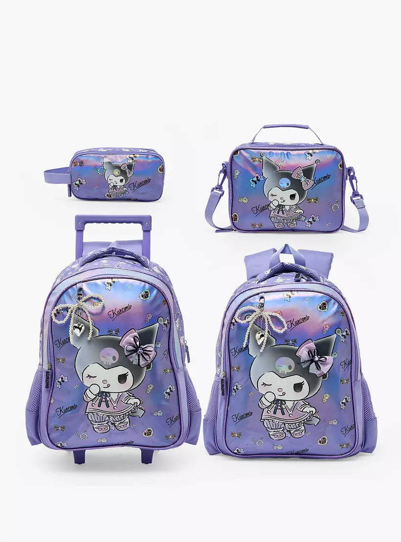 Sanrio Kuromi Print Pencil Pouch with Zip Closure