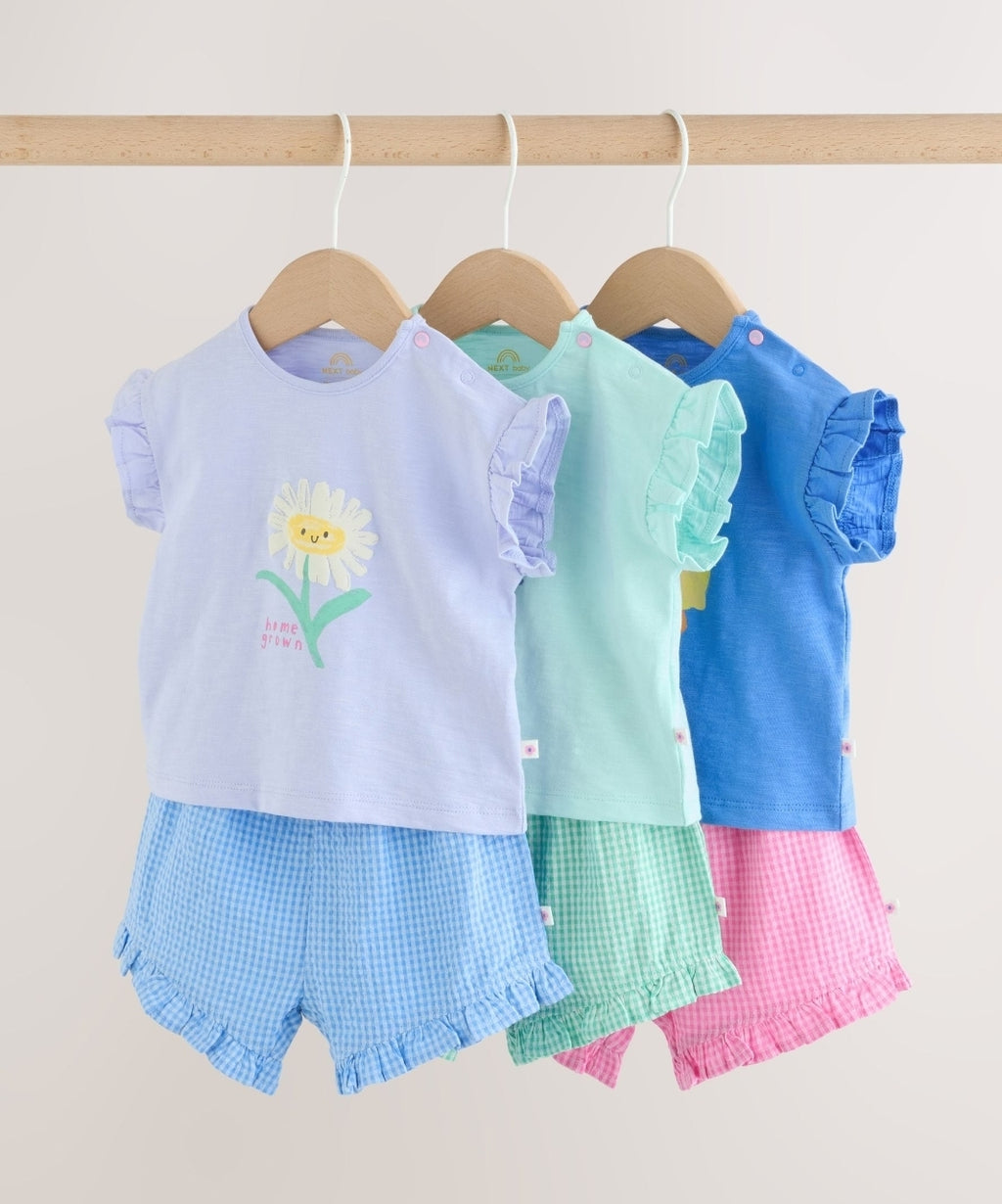 Multi Character Short Sleeve Top and Shorts Baby Set 6 Piece
