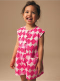 Neon Pink Soft Checkerboard Print
Sleeveless Playsuit