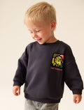 Dark Grey Dinosaur Back Printed Crew
NeckSweatTop