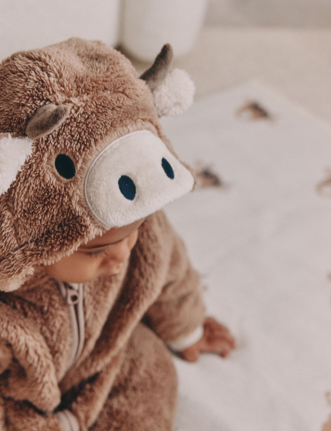 Brown Hamish Hooded Baby
Fleece Pramsuit