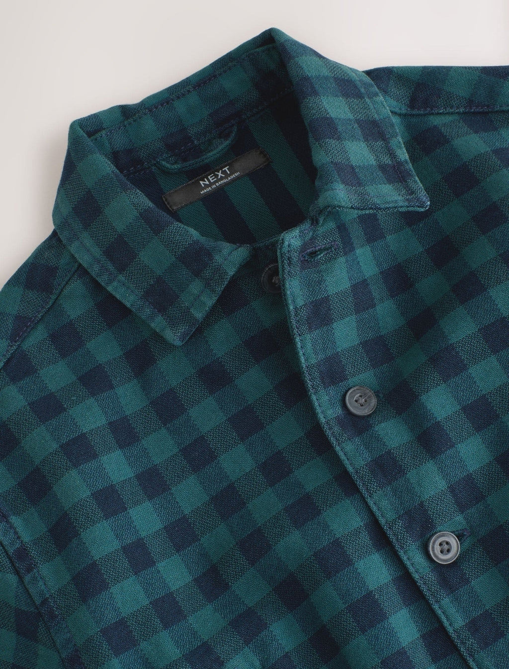 Navy/Turquoise Cotton Twill Gingham
CheckOvershirt