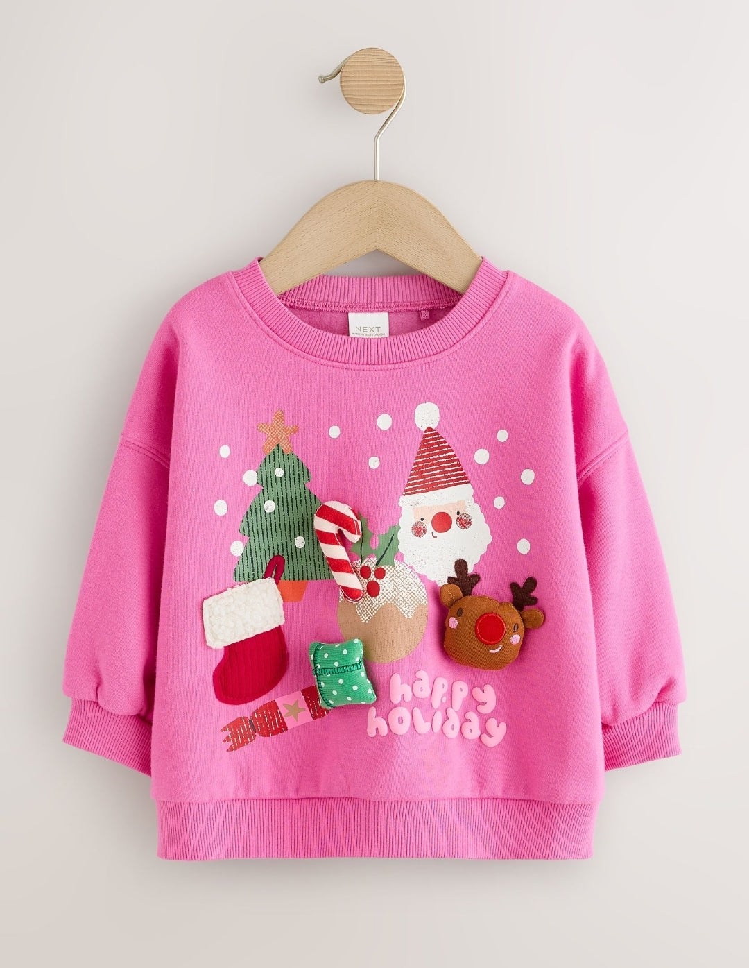 Bright Pink Christmas Crew Neck
Sweatshirt