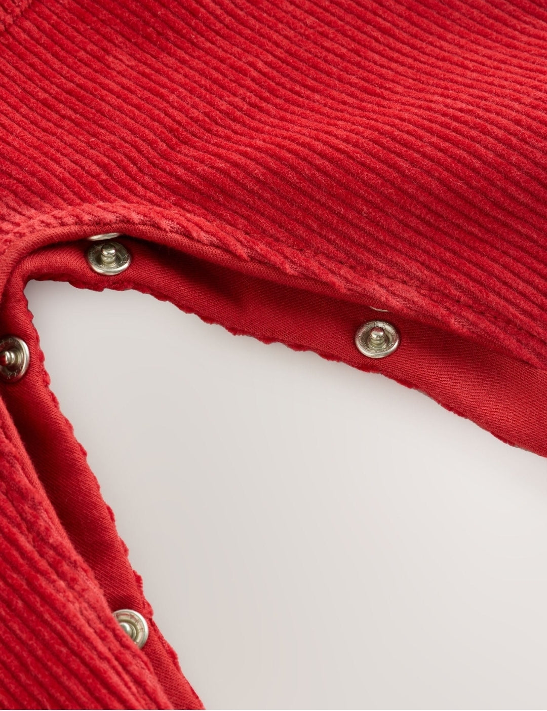 Red Cord Dungarees and Bodysuit Set