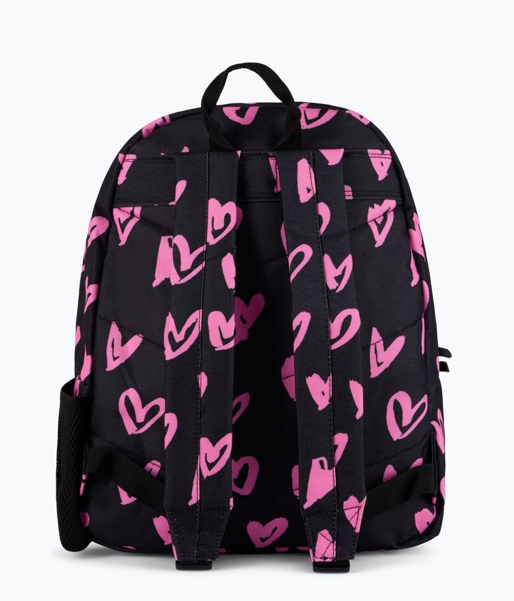 Hype Black Scribble Hearts Backpack, Lunchbag & Bottle Bundle Set