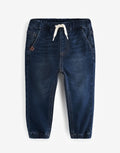 Dark Blue Regular Fit Joggers Jeans With Comfort Stretch