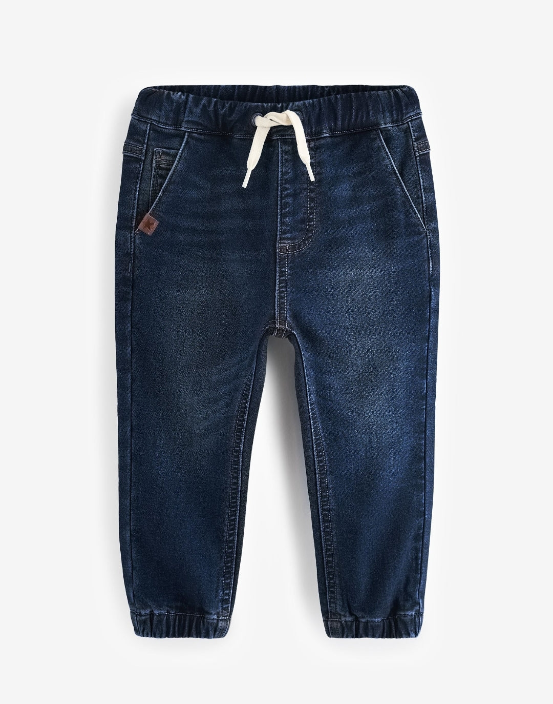 Dark Blue Regular Fit Joggers Jeans With Comfort Stretch