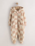 Neutral Check Fleece All-In-One