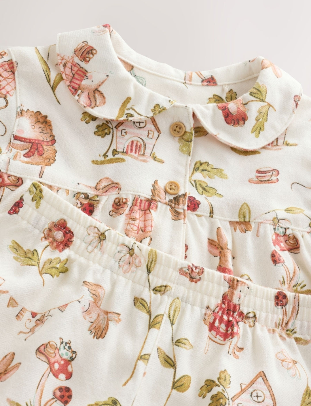 Red/Ecru Woven Button Through
Pyjamas