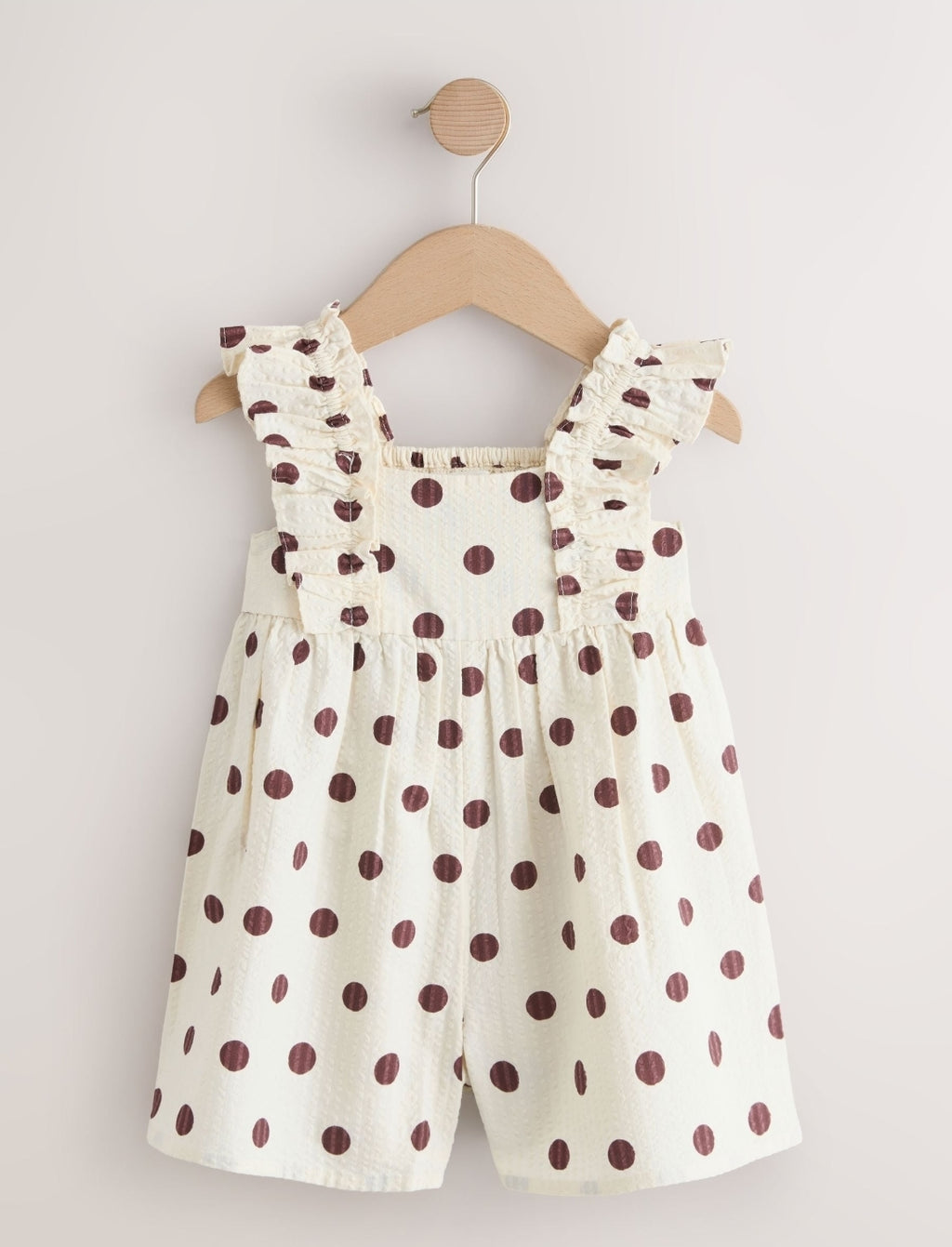 Multi Polka Dot Frill Sleeve Playsuit