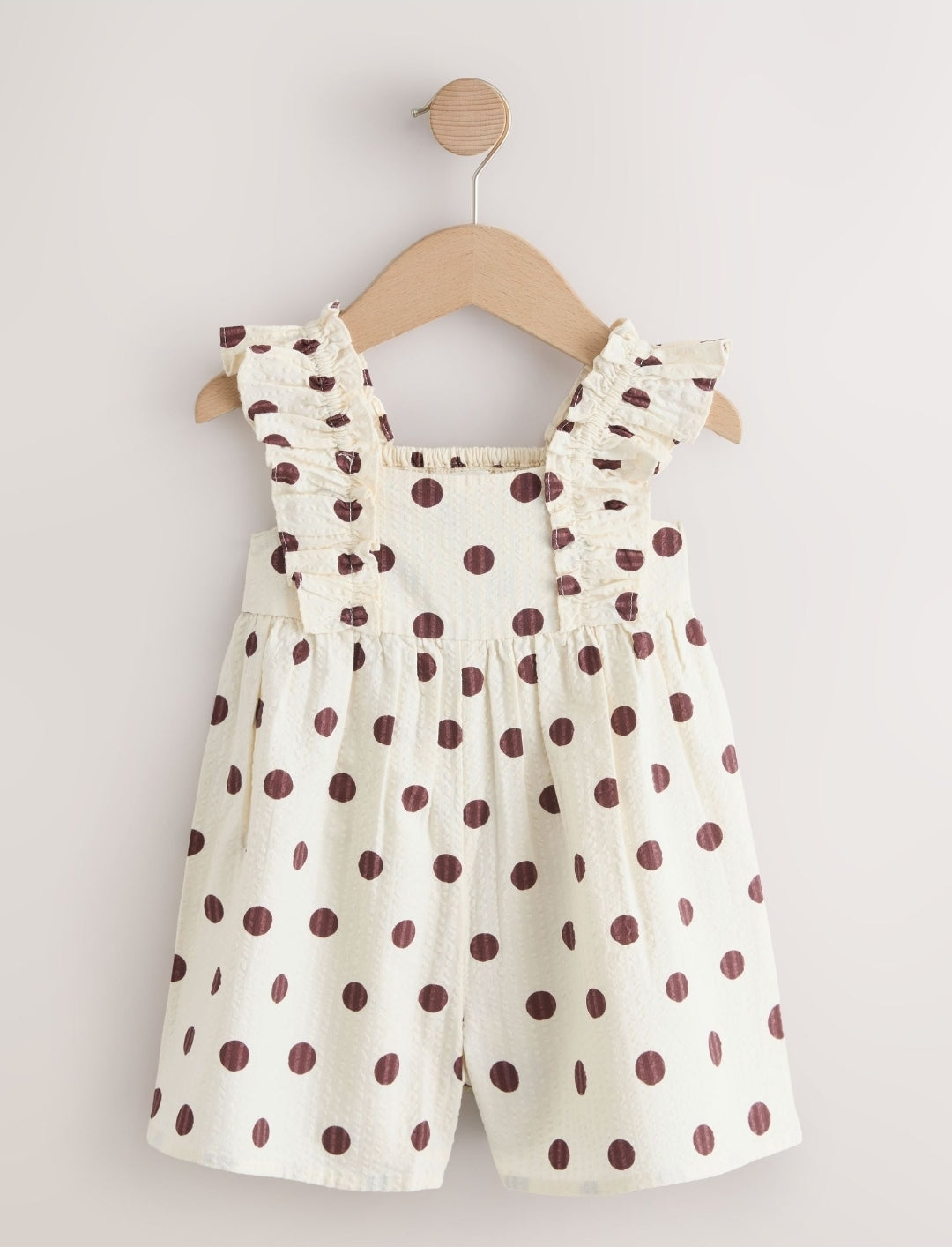 Multi Polka Dot Frill Sleeve Playsuit