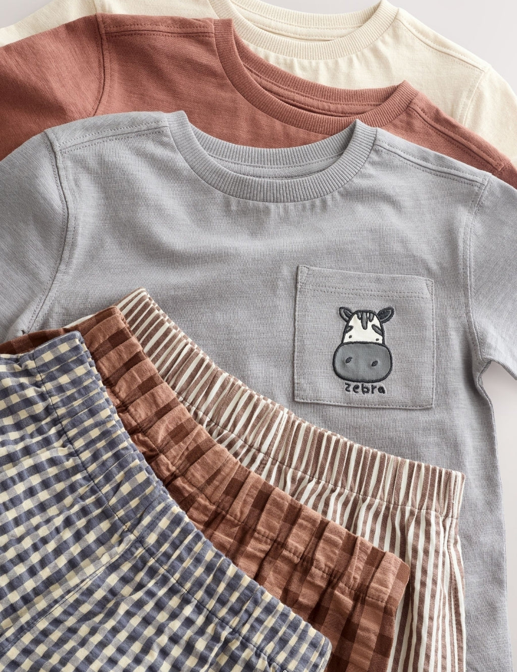 Brown/Cream/Grey Animal Short
Pyjamas 3 Pack