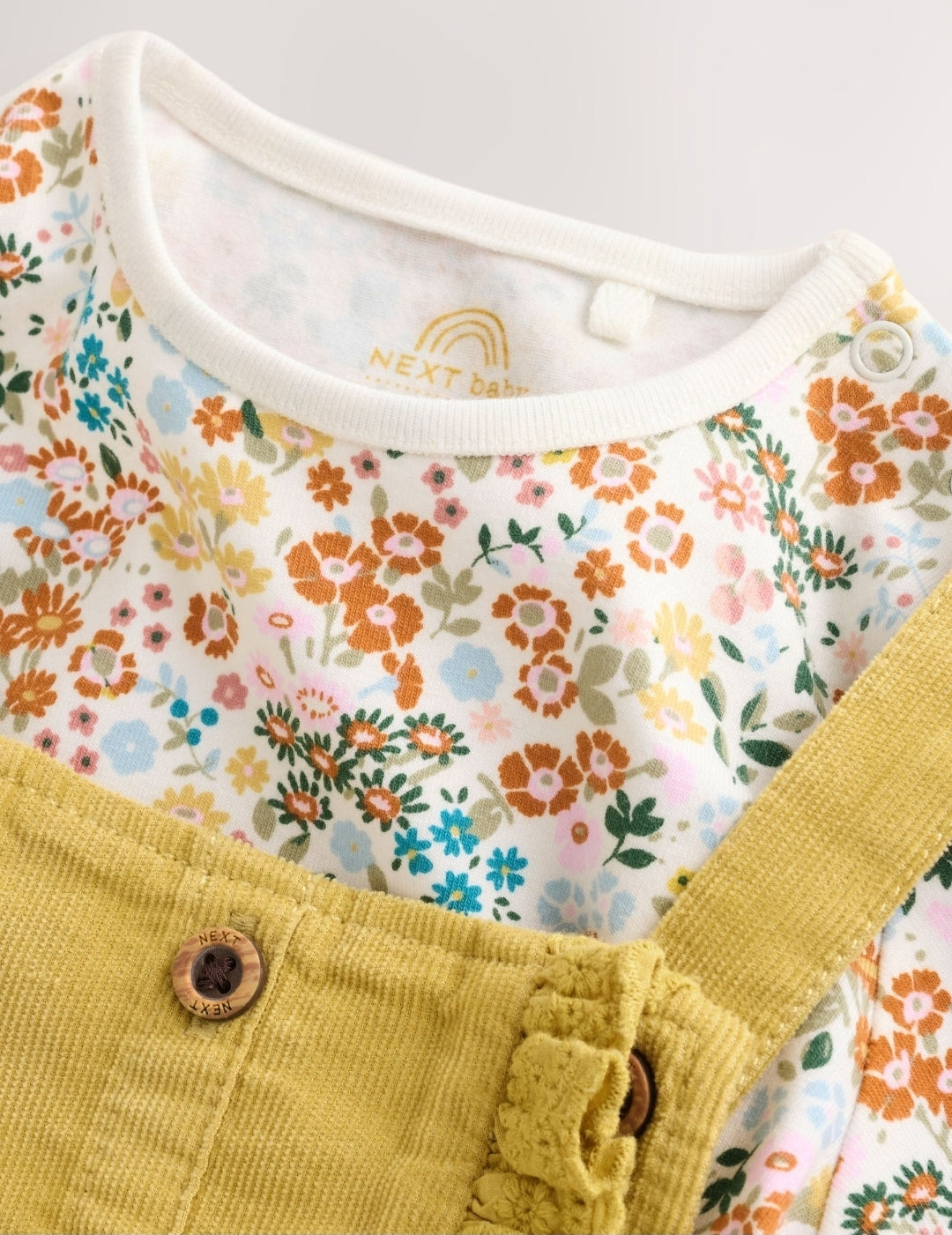 Sage Green Rabbit Baby Cord
Dungarees And Long Sleeve Body