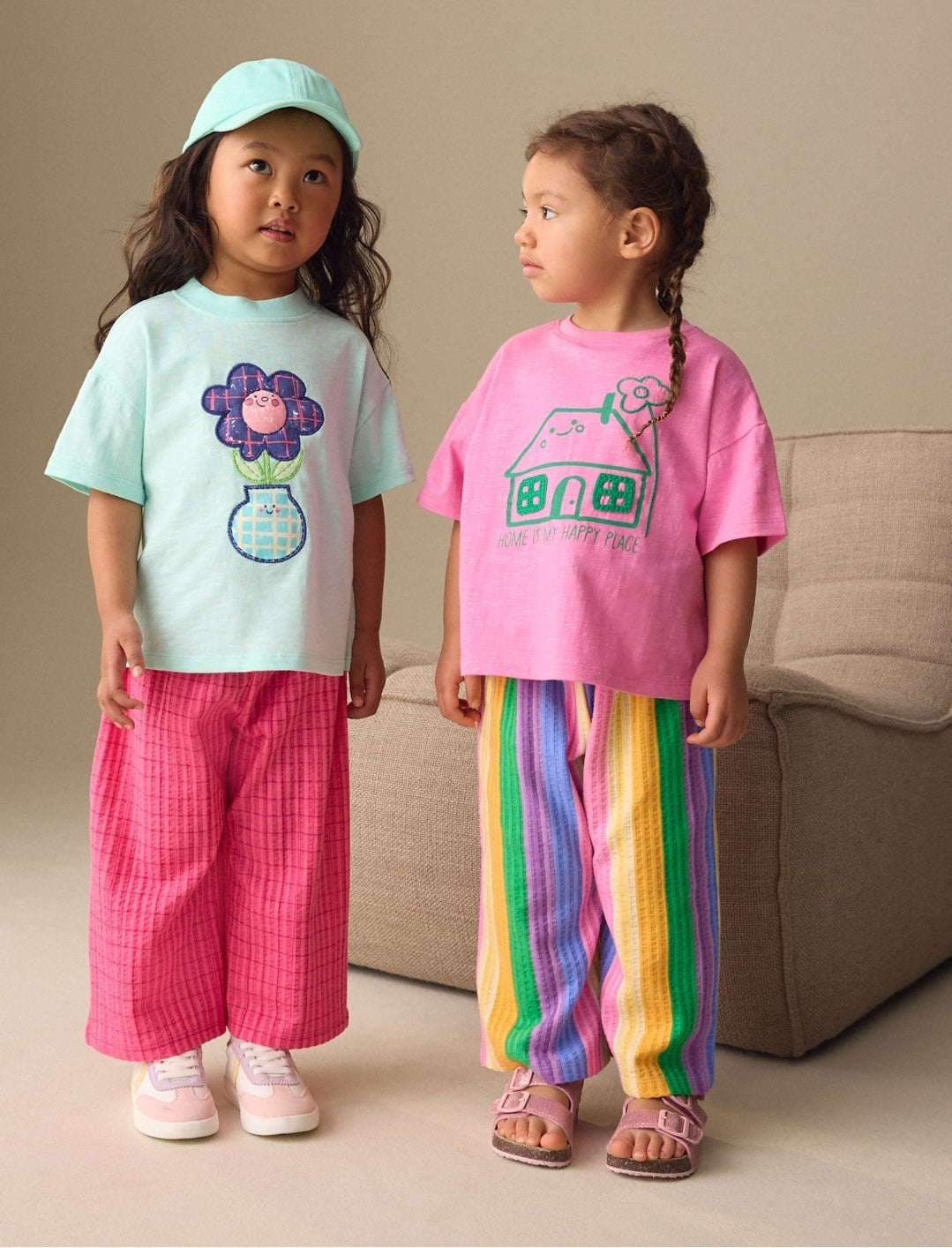 Pink Rainbow Top & Trousers Set
2Pack