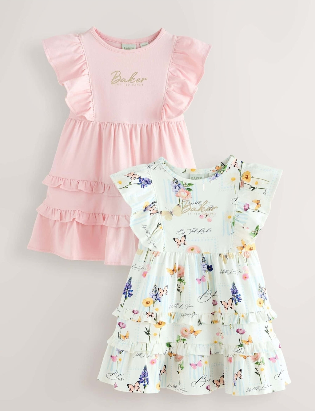Baker by Ted Baker Printed Ruffle
Jersey Dresses 2 Pack