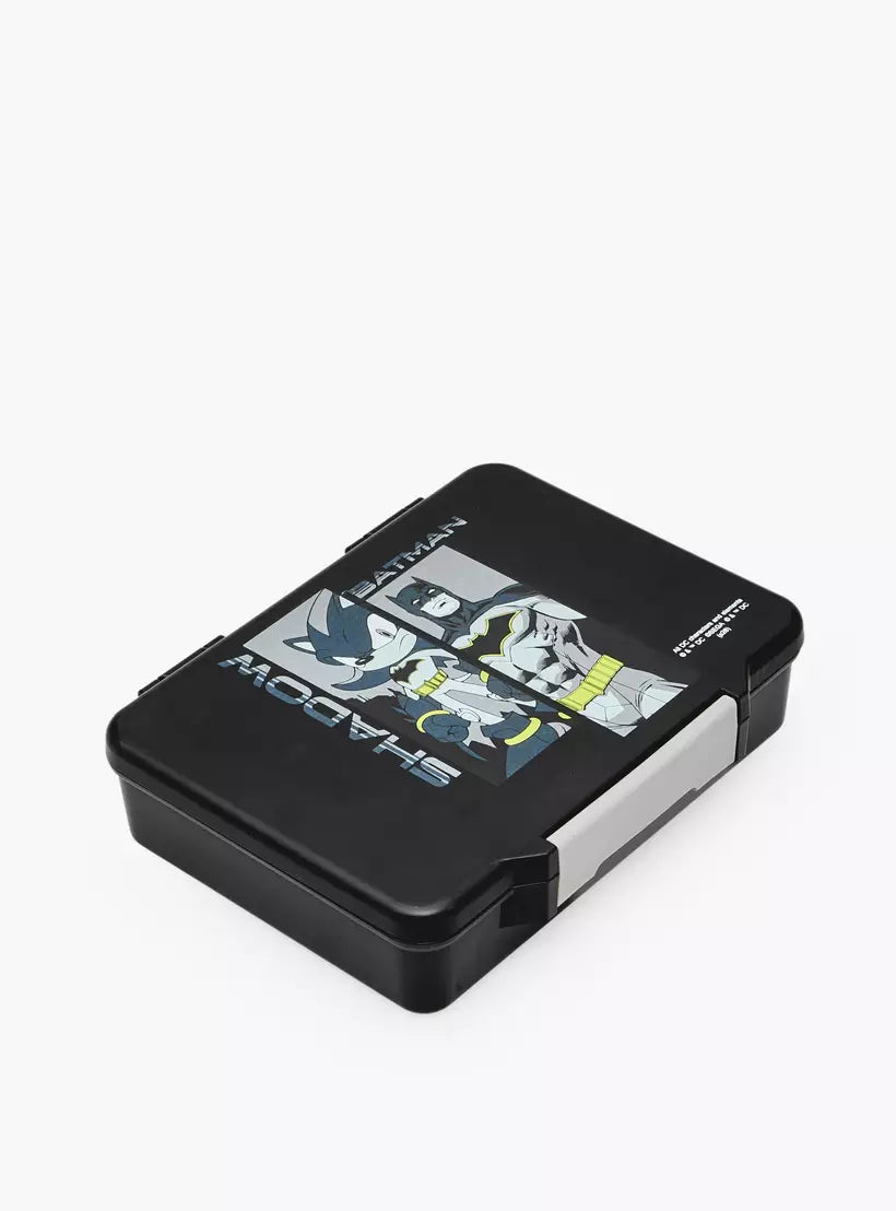 Hollywood Magic Batman Print Bento Lunch Box for Boys with Cutlery - 1.2 L