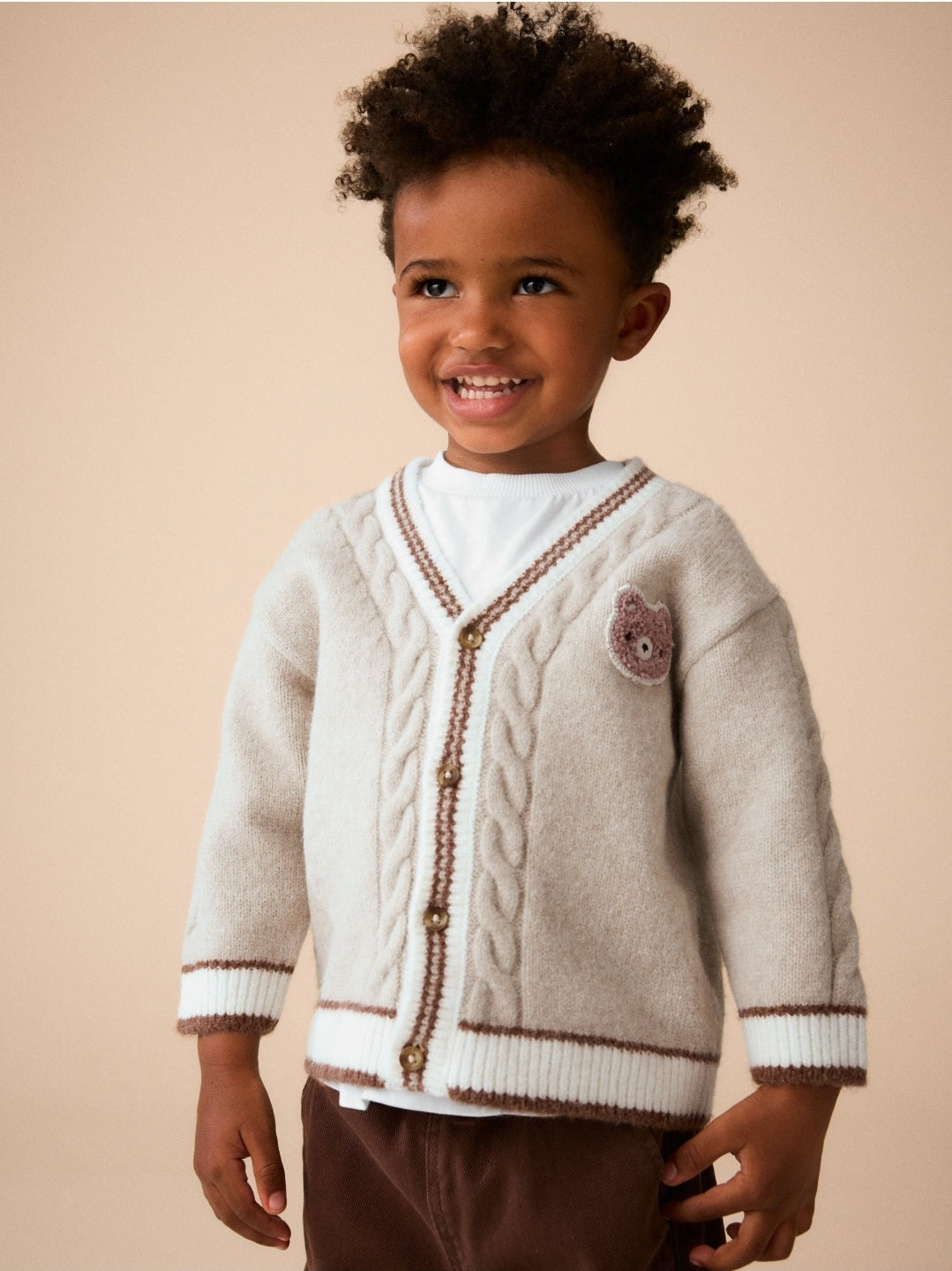 Neutral Bear Character Cardigan