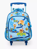MustTeam City Print Trolley Backpack for Boy 12 inches