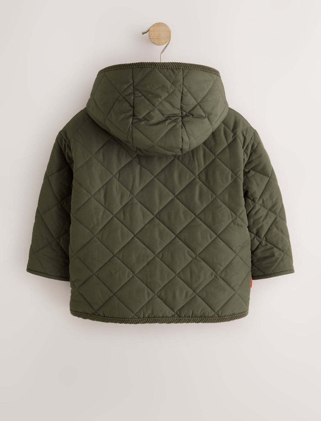 Green Quilted Borg Lined Coat