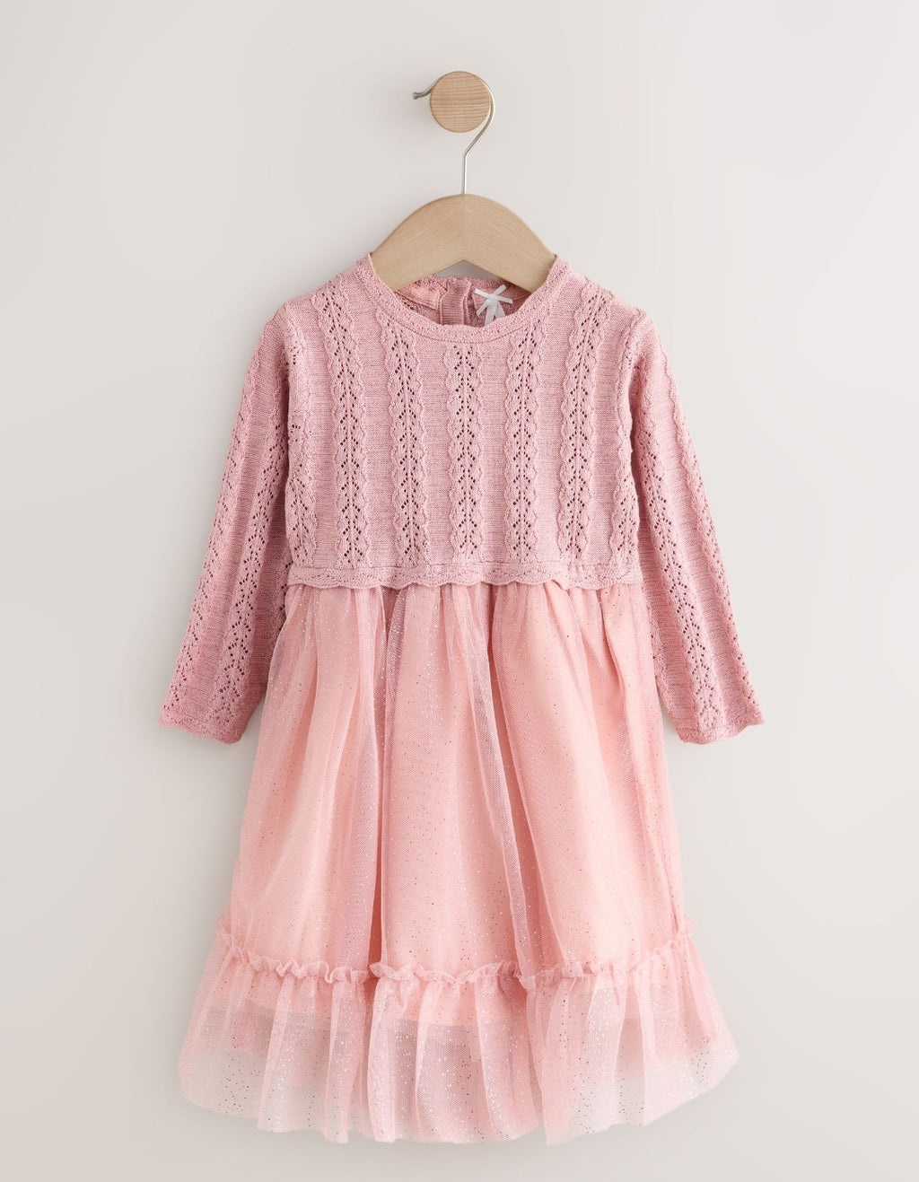 Pink Knitted Occasion Dress