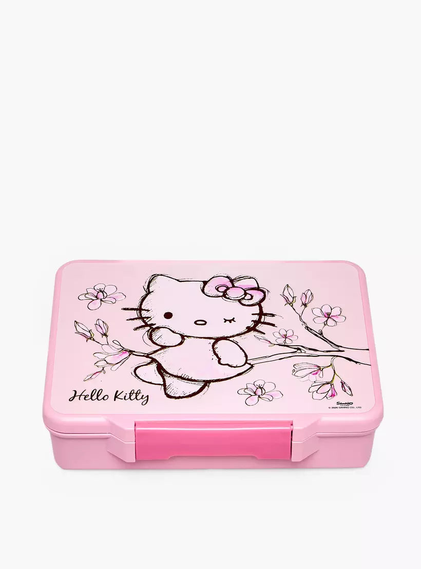 Sanrio Hello Kitty Print Bento Lunch Box for Girls with Cutlery