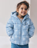 Blue Floral Shower Resistant
Fleece Lined Padded Coat