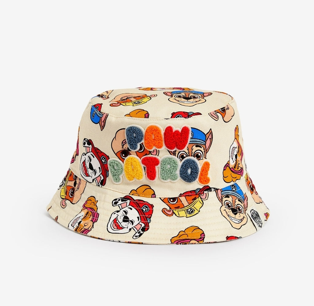 Cream Paw Patrol Bucket 100% Cotton Hat
