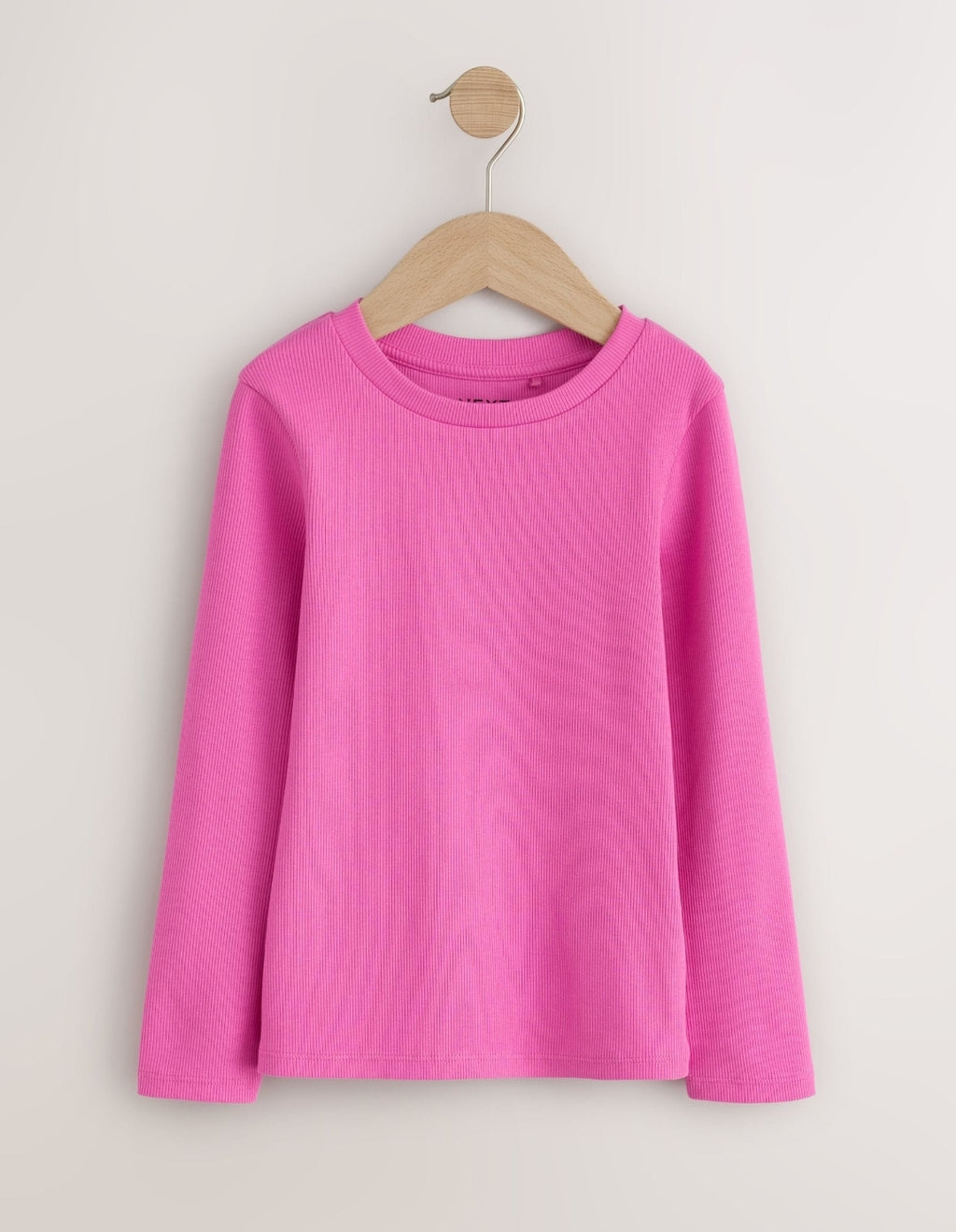 Navy/Pink Long Sleeve Ribbed T-Shirts 4 Pack