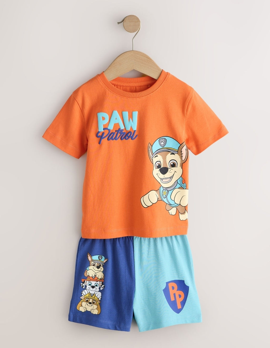 Blue/Grey/Orange Paw Patrol Short Pyjamas 3 Pack