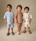 Neutral/Blue/White Cactus Short Sleeve T-Shirt and Shorts Set 3