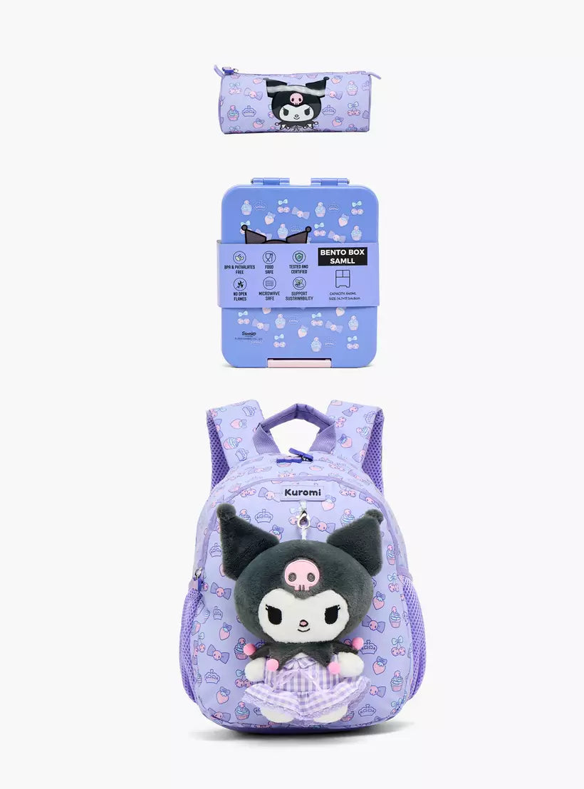 Sanrio Kuromi Bento Lunch Box for Girls with 3 Compartments