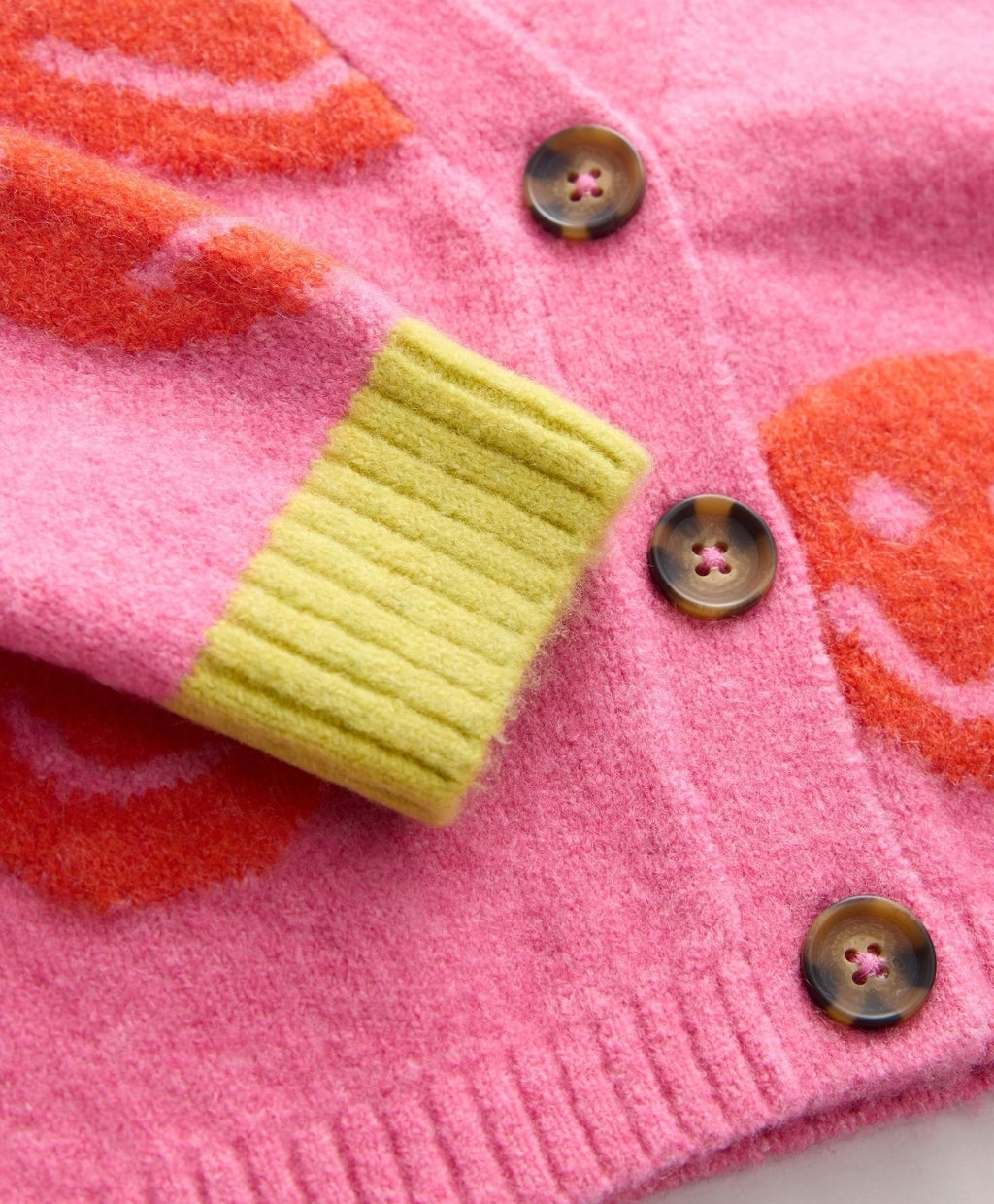 Pink V-Neck Cardigan