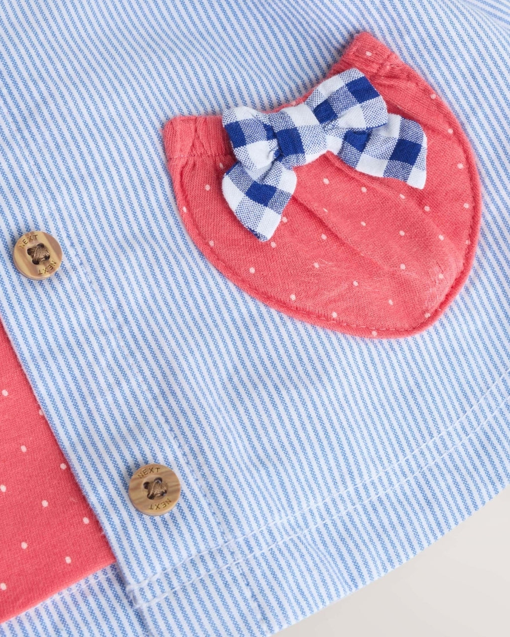 Blue Striped Strawberry Pocket Baby Hooded Jacket