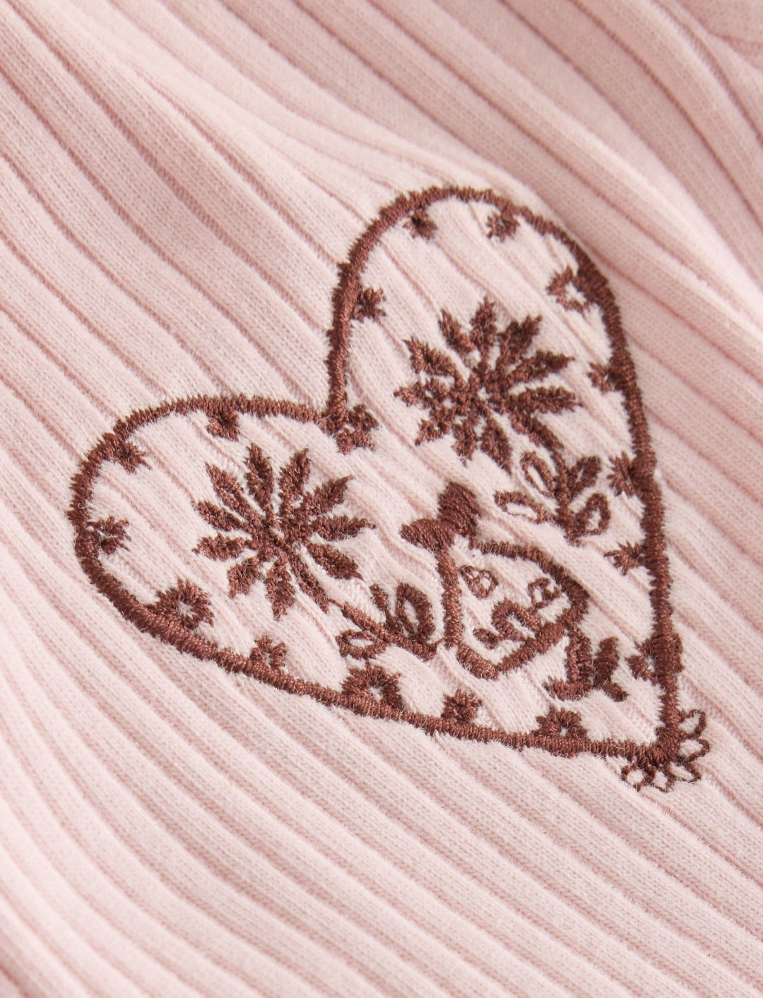 Pink Ditsy Long Sleeve Ribbed Top 3 Pack