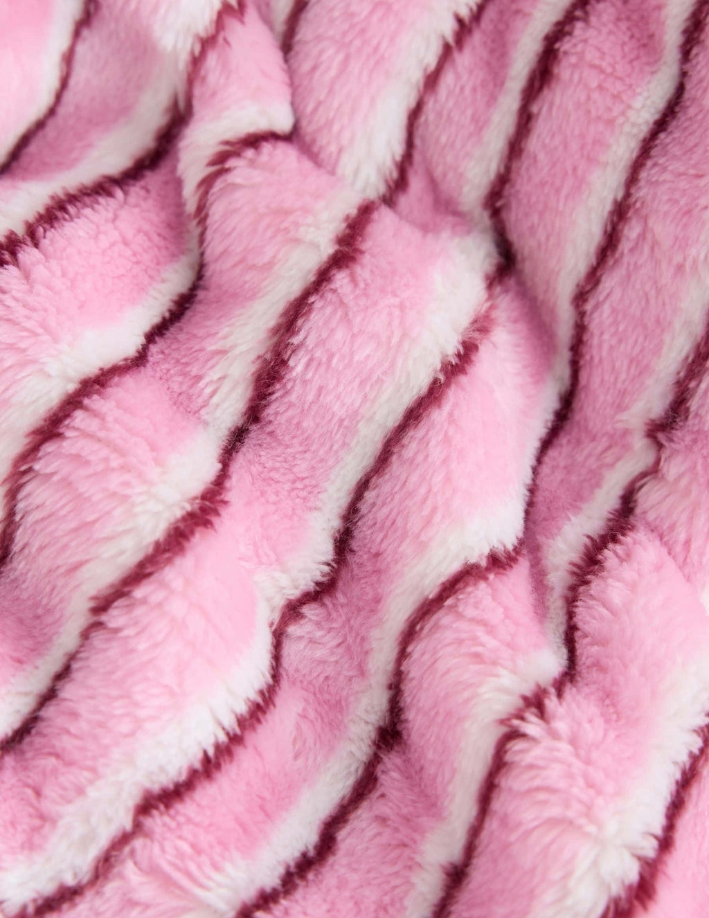Pink/Cream Striped Fleece Dressing
Gown