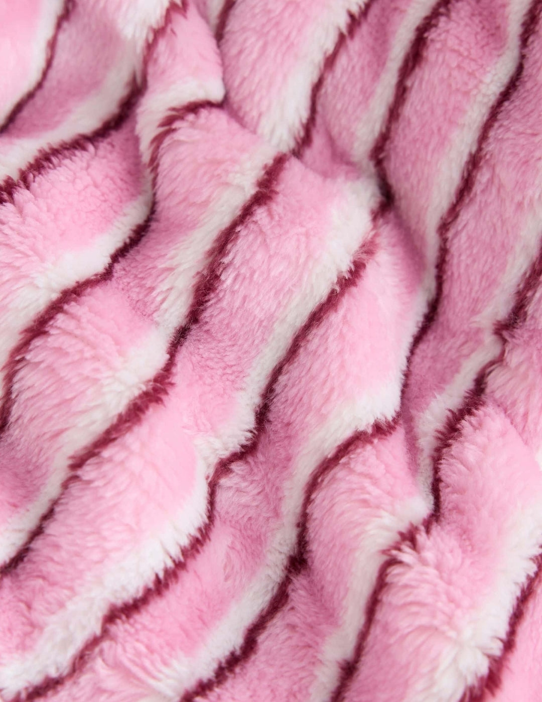 Pink/Cream Striped Fleece Dressing
Gown