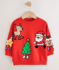 Red Christmas Crew Neck SweatTop