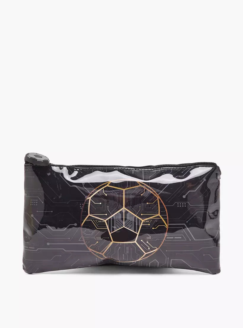 Juniors Football Print 5-Piece School Trolley Bag Set 16 inches