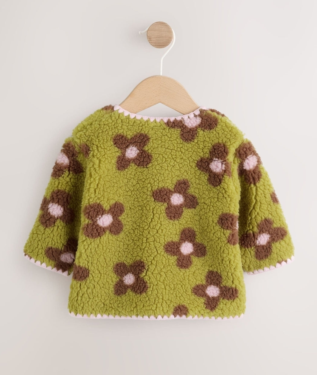 Citrine Floral Borg Button Through
Baby Jacket