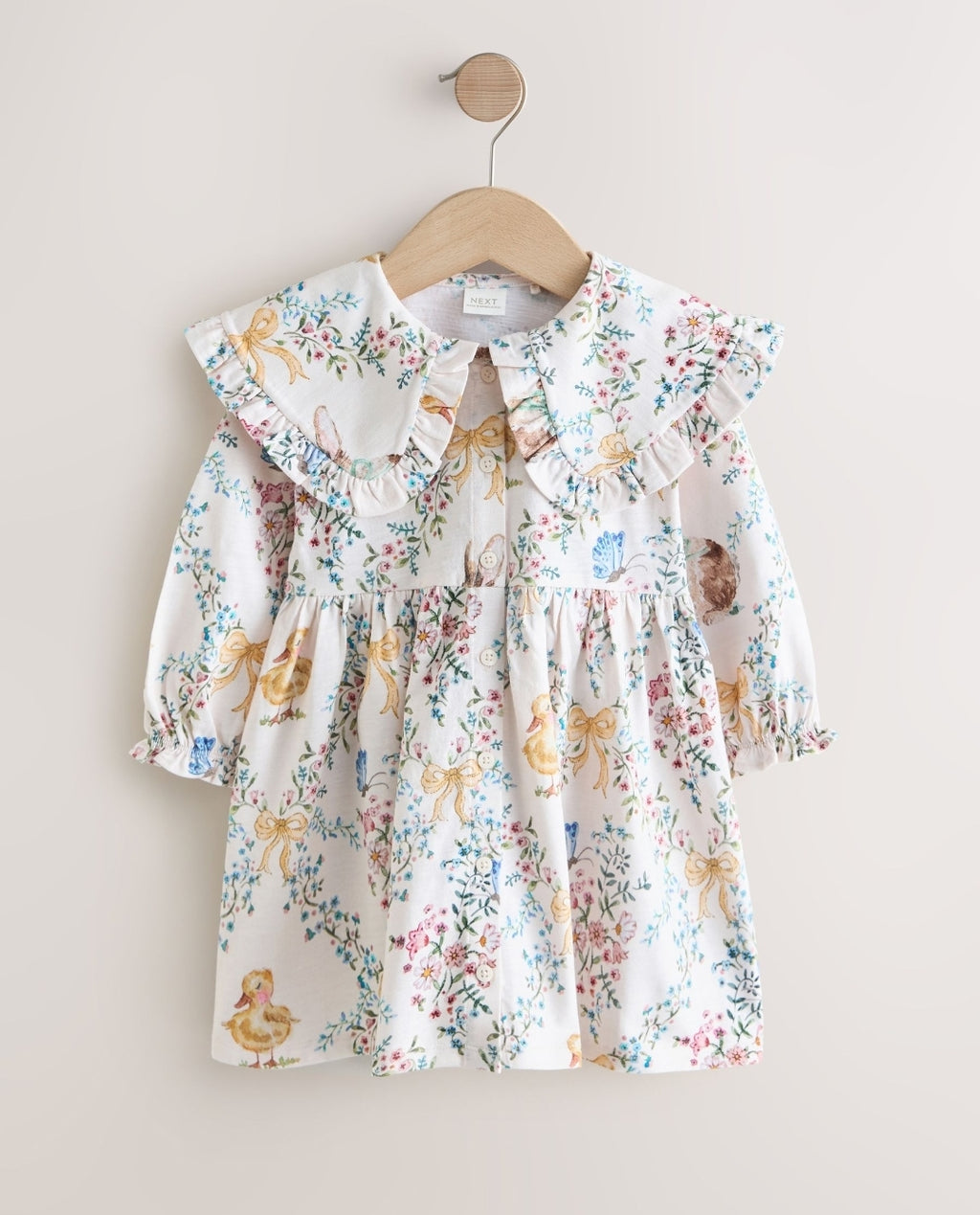Cream Easter Collared Dress
