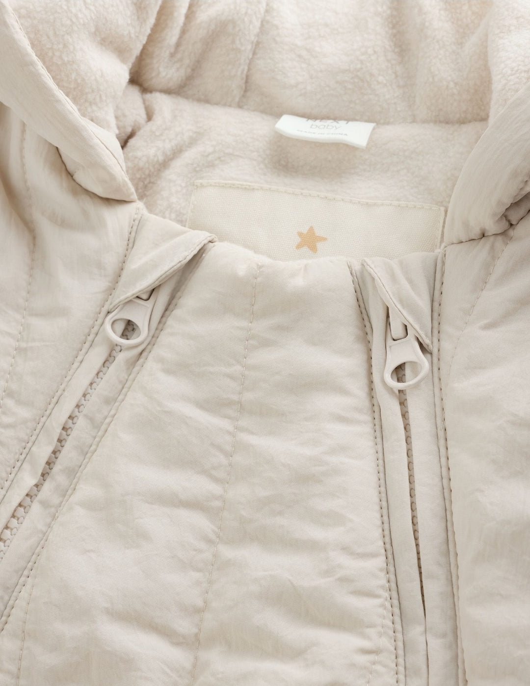 Cream Little One Backpack 
Quilted Nylon Pramsuit
